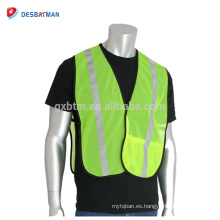 China fabricante precio barato fluorescente amarillo alta visibilidad advertencia chaleco de seguridad reflectante ropa de trabajo EN20471